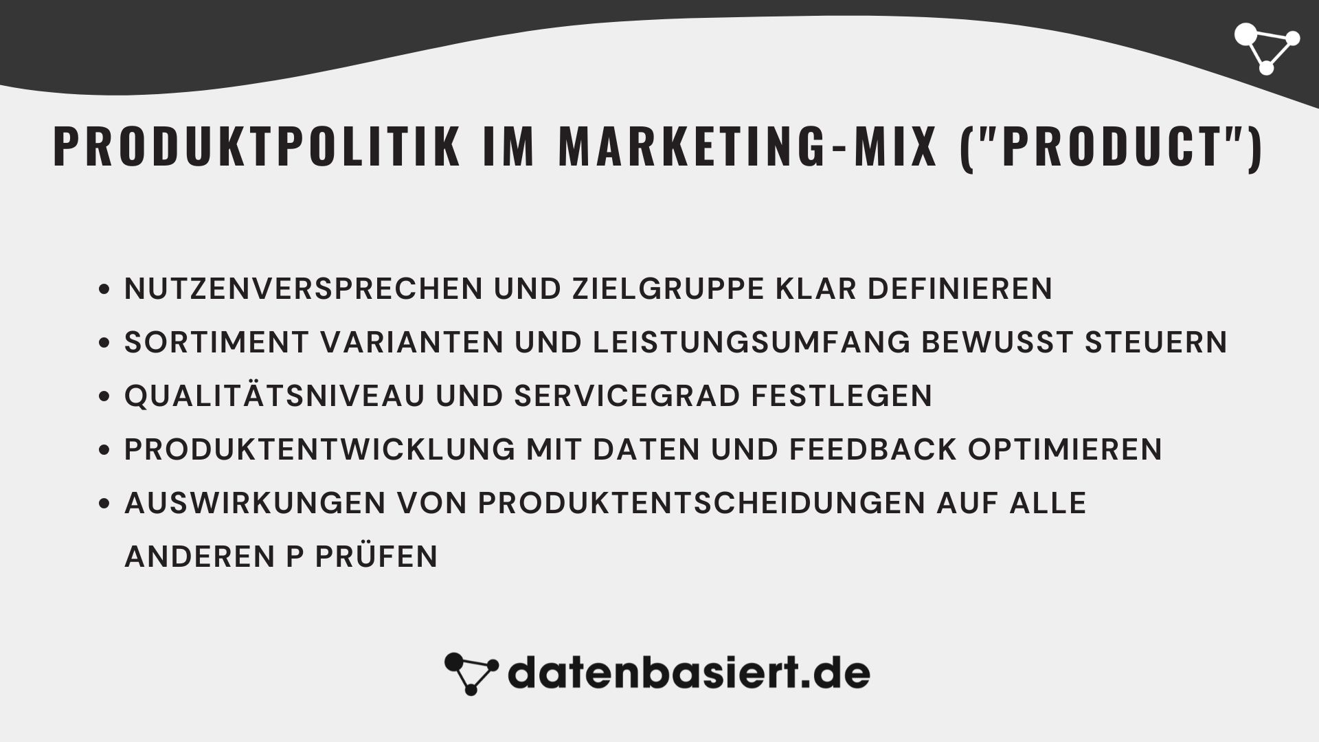 Produktpolitik im Marketing-Mix (Product)