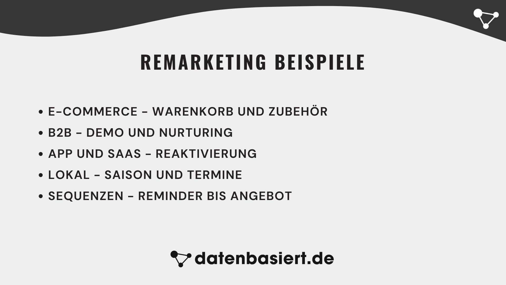 Remarketing Beispiele