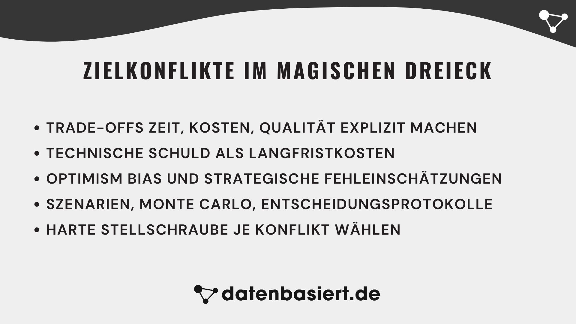datenbasiert.de Zielkonflikte im Magischen Dreieck