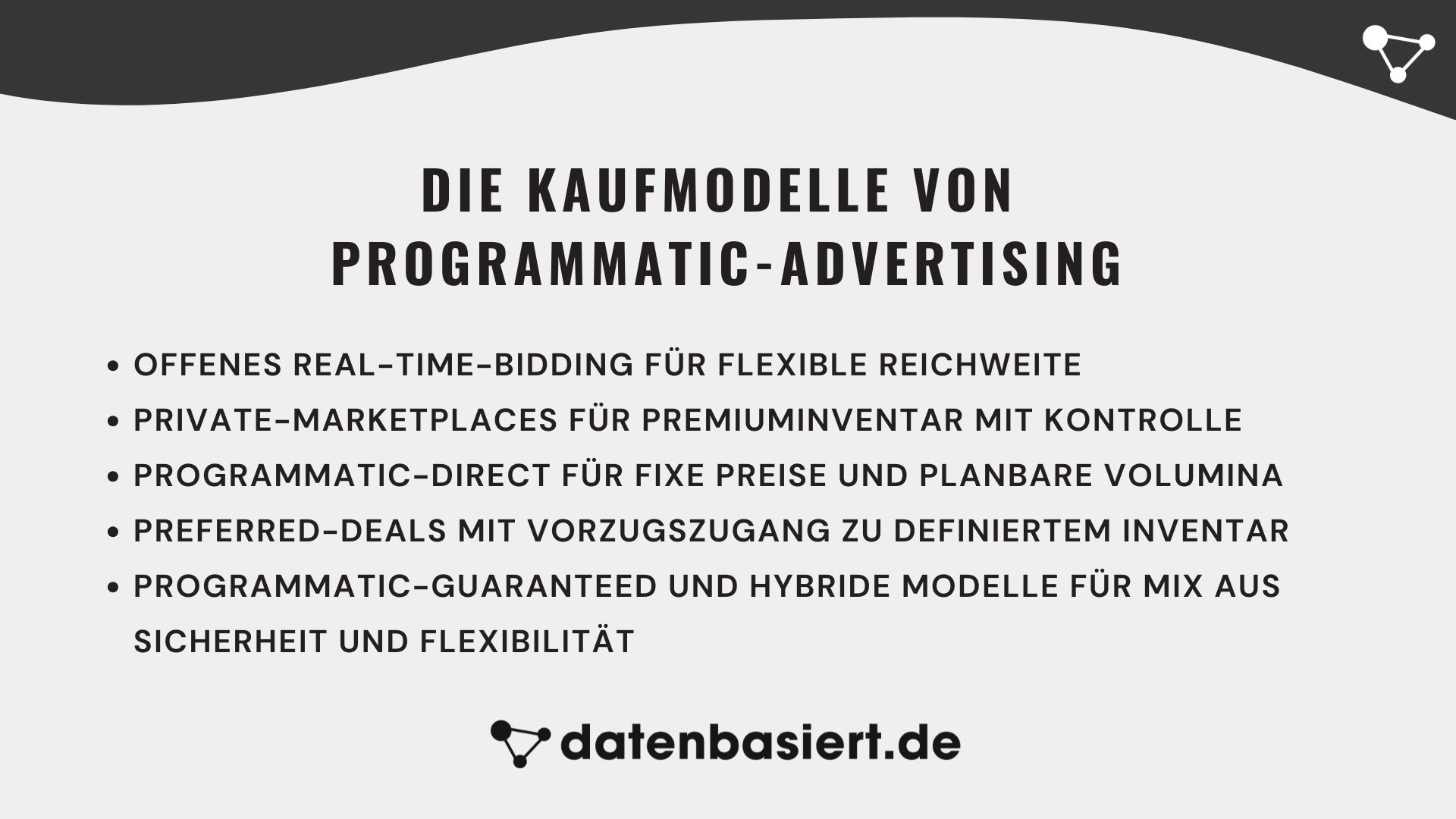 datenbasiert.de Die Kaufmodelle von Programmatic-Advertising