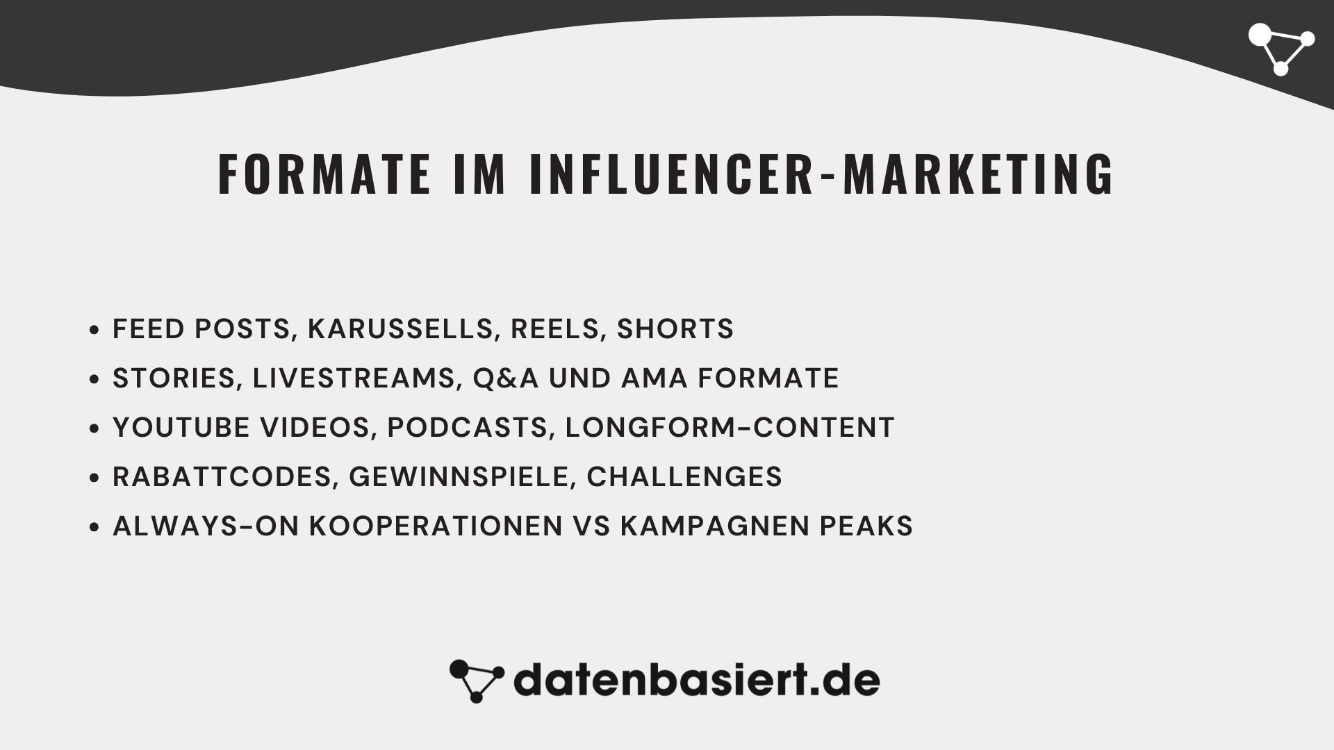 Formate im Influencer-Marketing