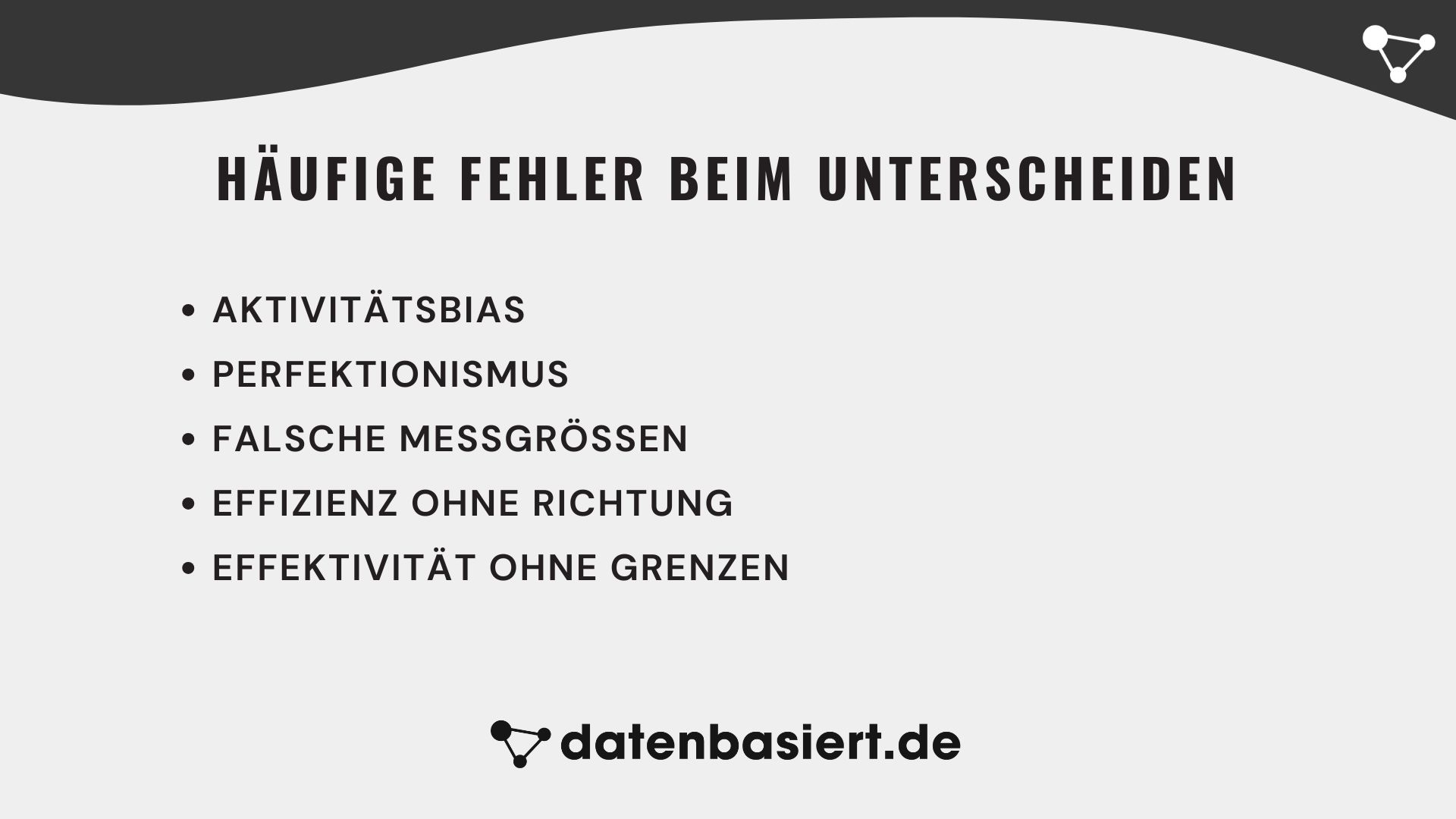 Häufige Fehler beim Unterscheiden