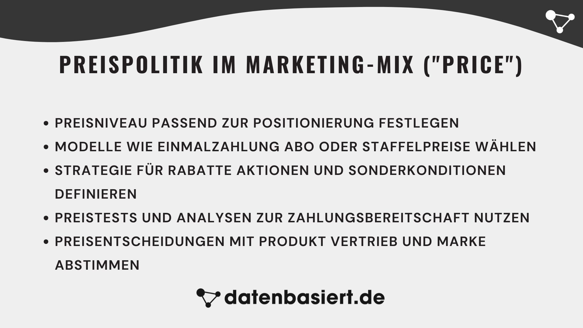Preispolitik im Marketing-Mix (Price)
