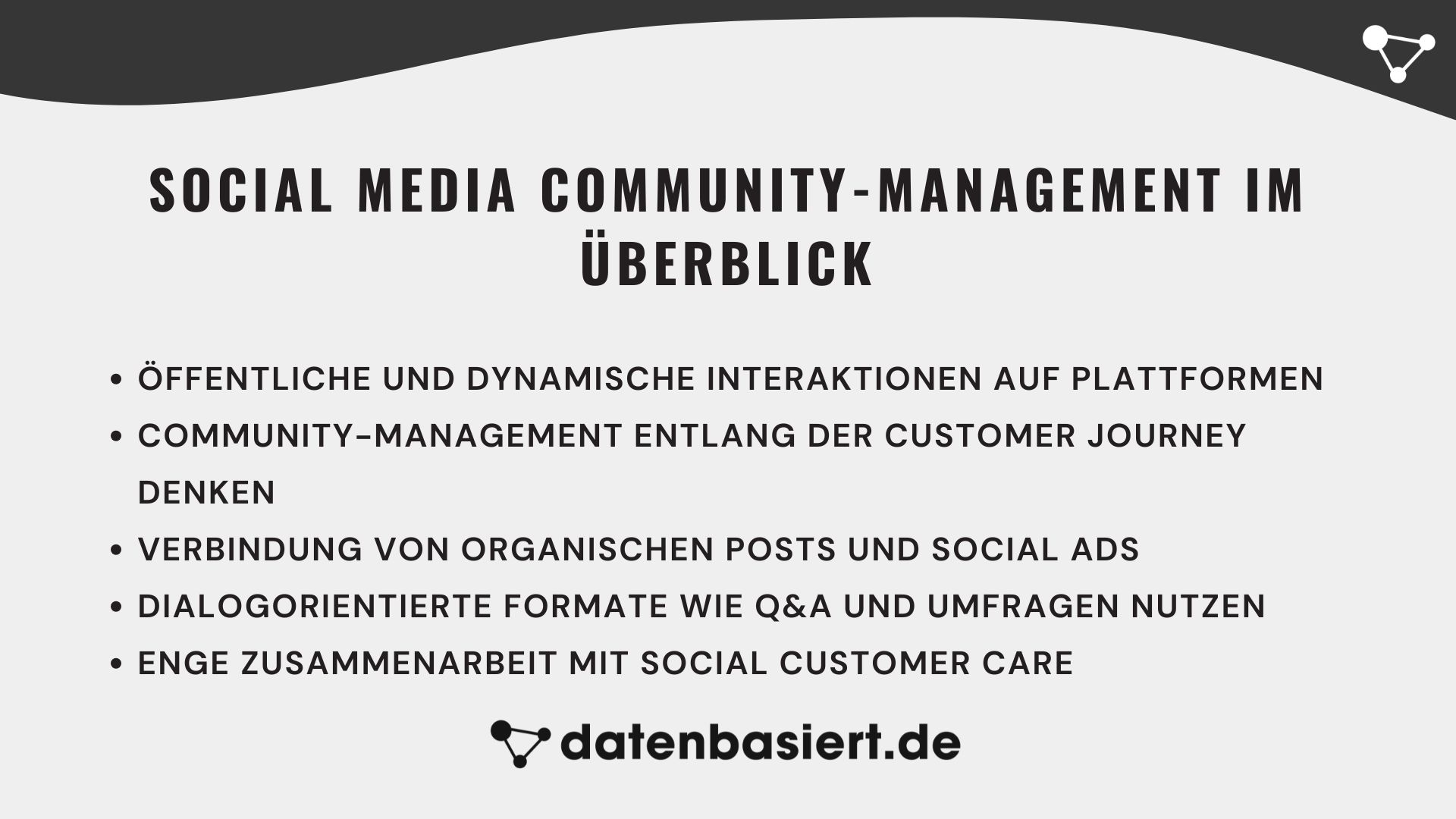 datenbasiert.de Social Media Community-Management im Überblick