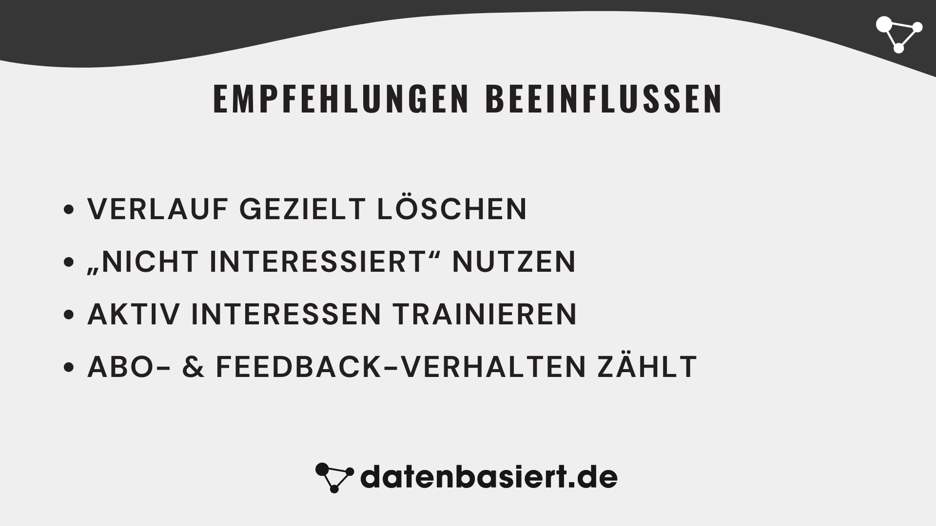 Empfehlungen beeinflussen
