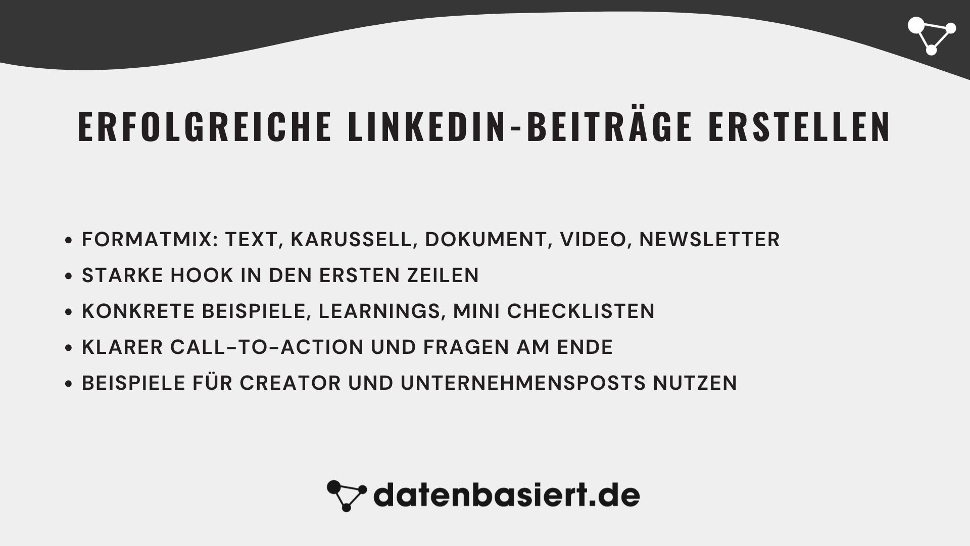 datenbasiert.de Erfolgreiche LinkedIn-Beiträge erstellen