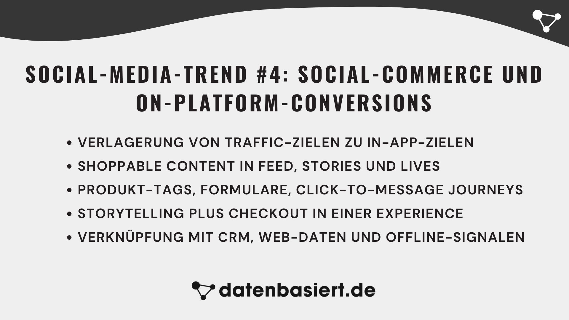 datenbasiert.de Social-Media-Trend #4 Social-Commerce und On-Platform-Conversions
