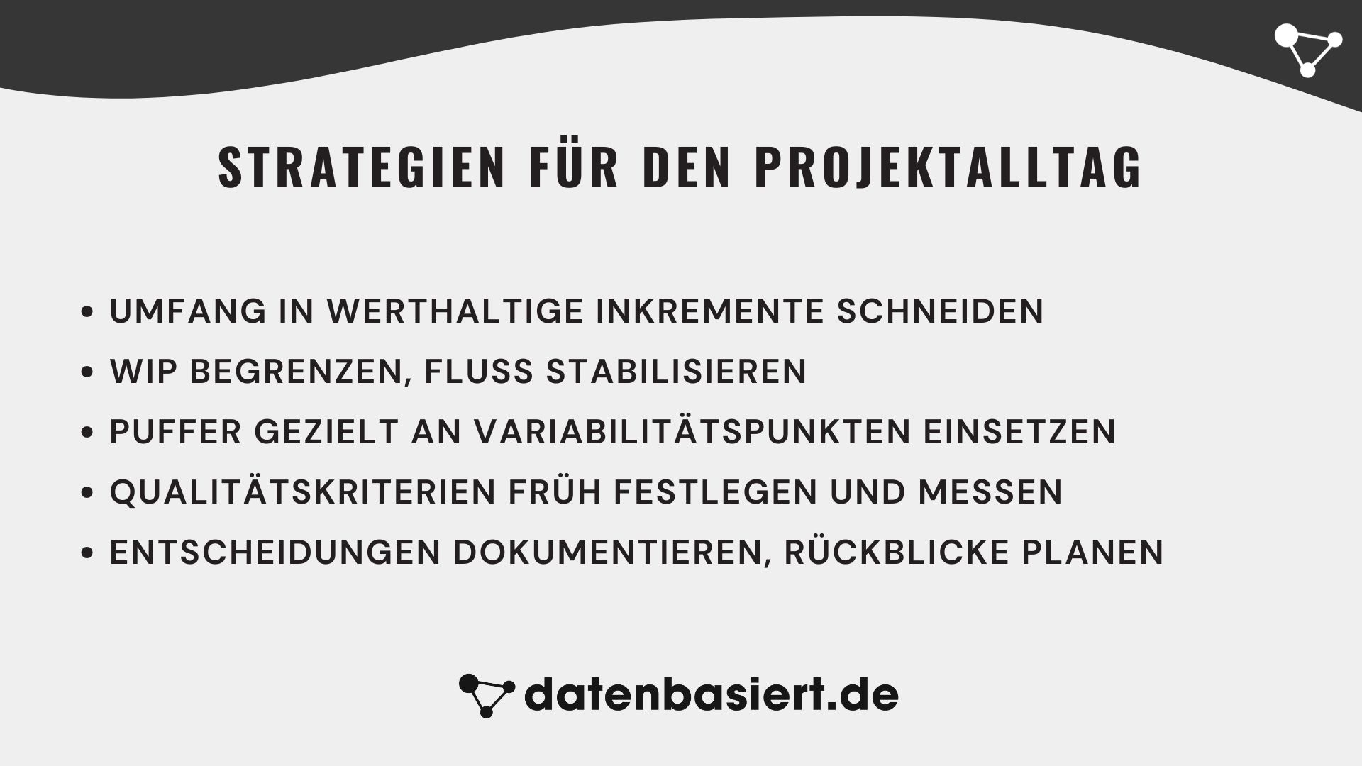 datenbasiert.de Strategien für den Projektalltag