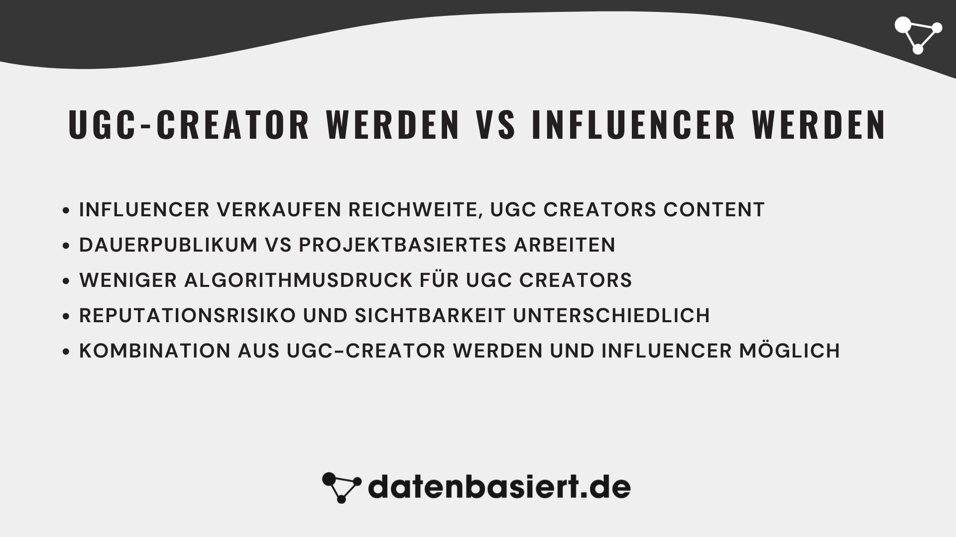 UGC-Creator werden vs Influencer werden