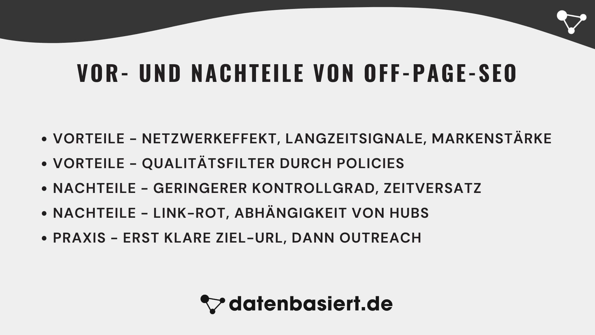 Vor- und Nachteile von Off-Page-SEO