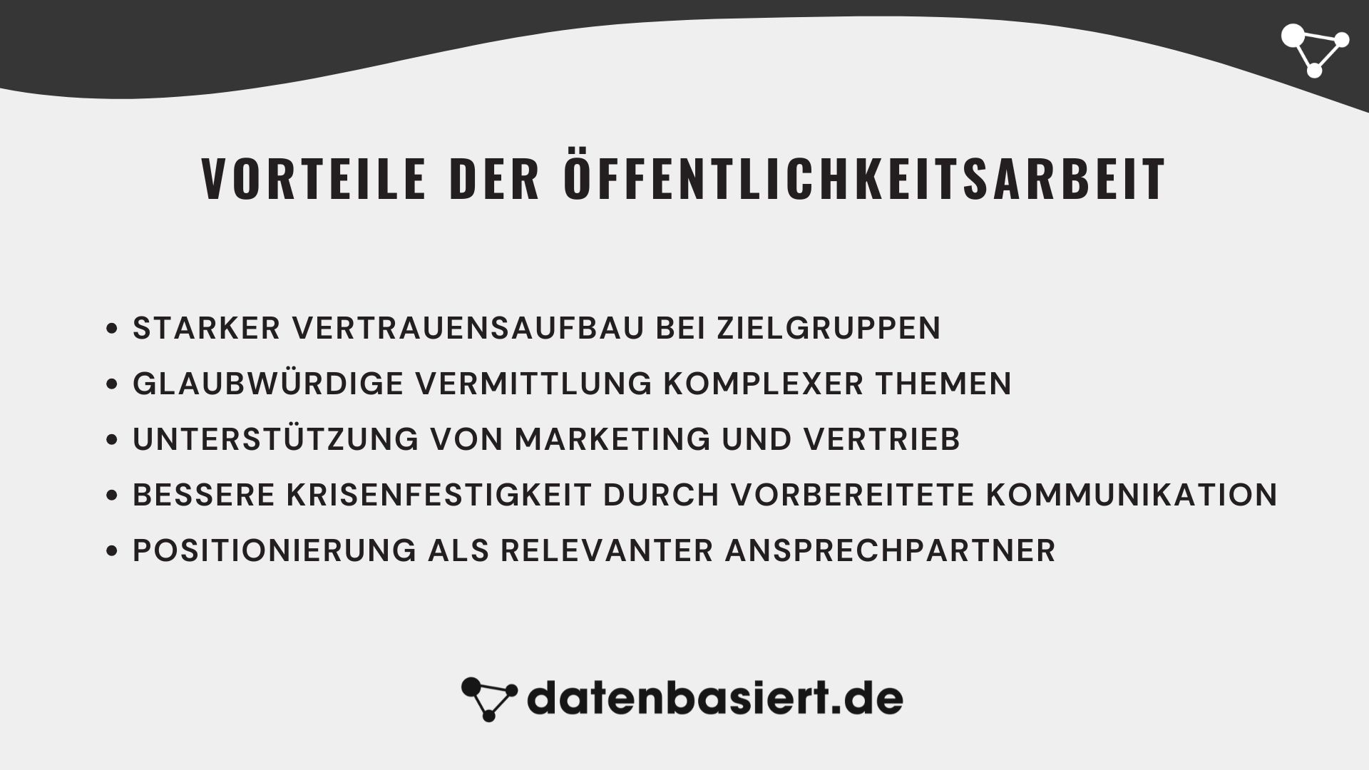 Vorteile der Öffentlichkeitsarbeit