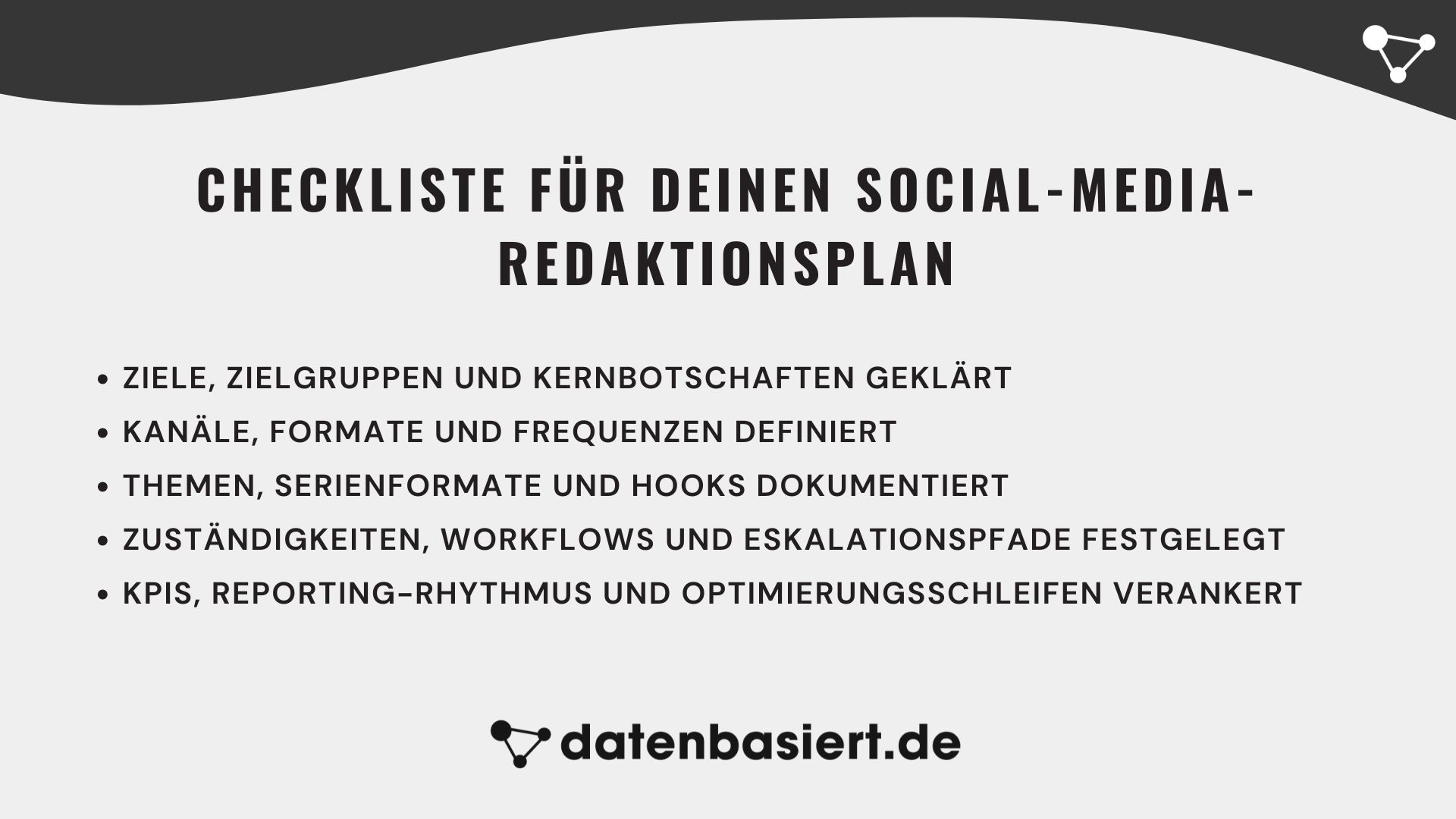 datenbasiert.de Checkliste für deinen Social-Media-Redaktionsplan