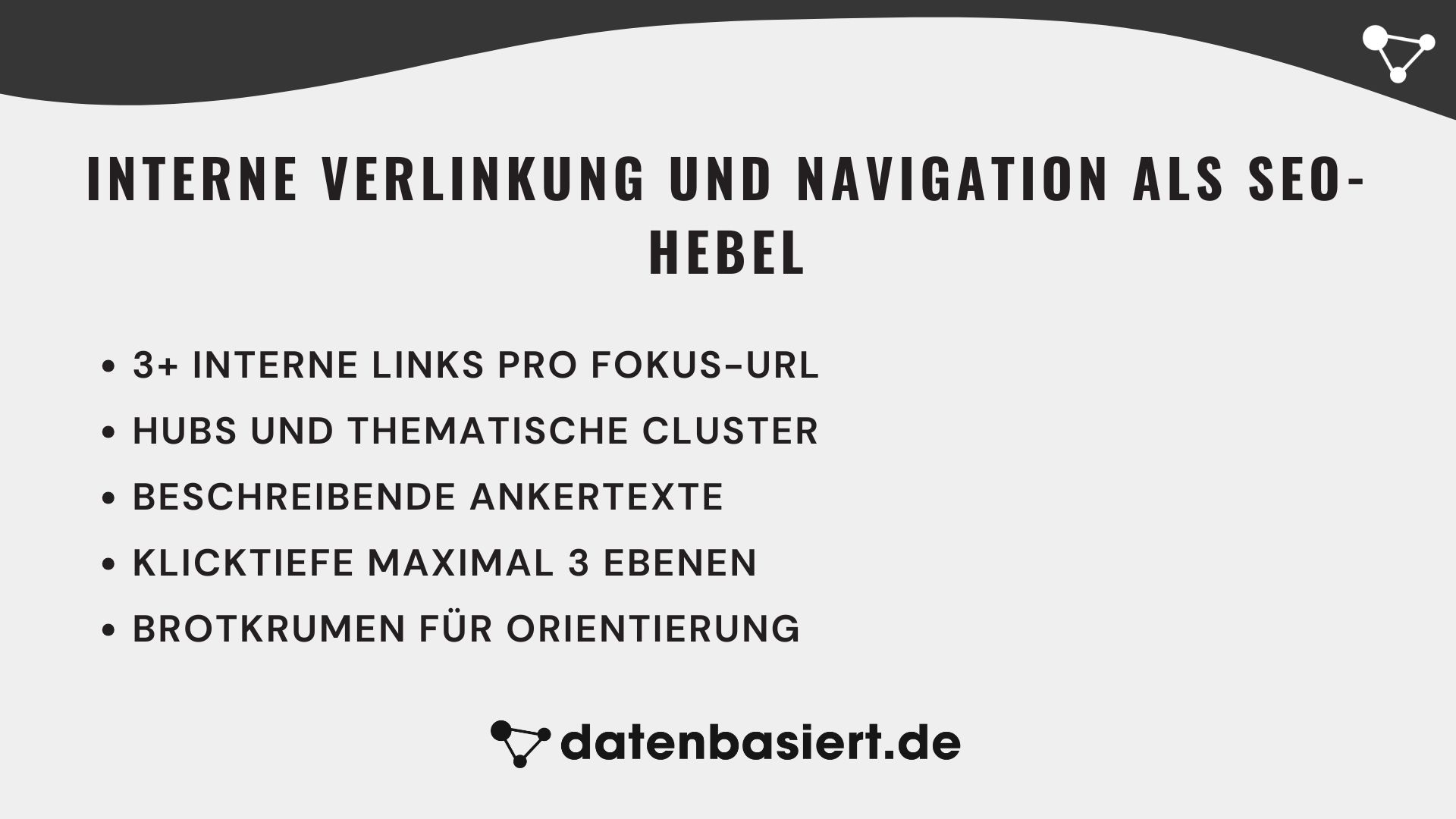 datenbasiert.de Interne Verlinkung und Navigation