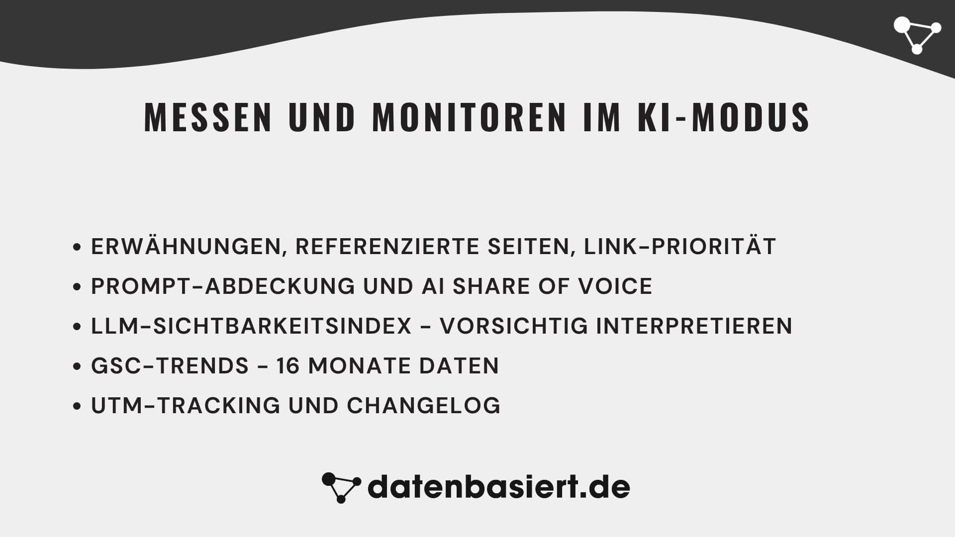Messen und Monitoren im KI-Modus