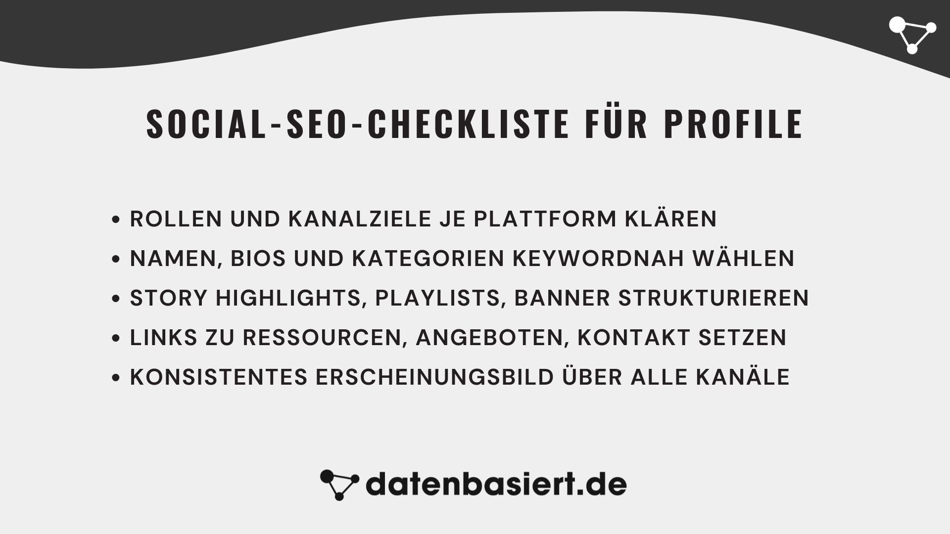 Social-SEO-Checkliste für Profile