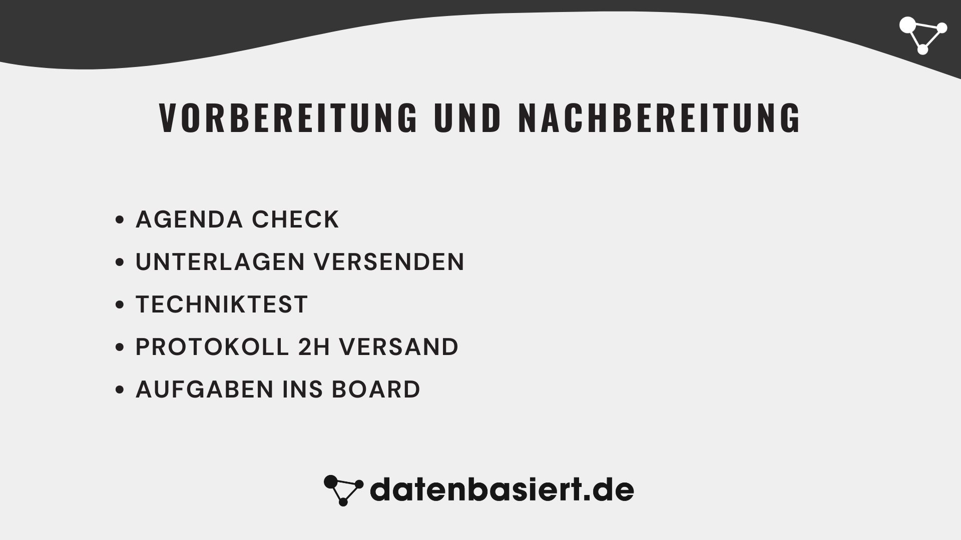 datenbasiert.de Vorbereitung und Nachbereitung