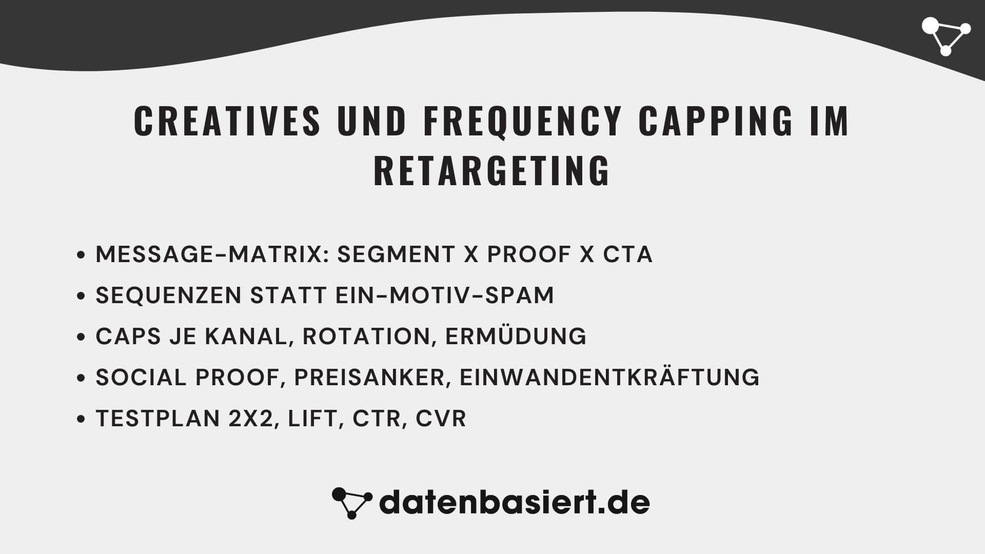 Creatives und Frequency Capping im Retargeting