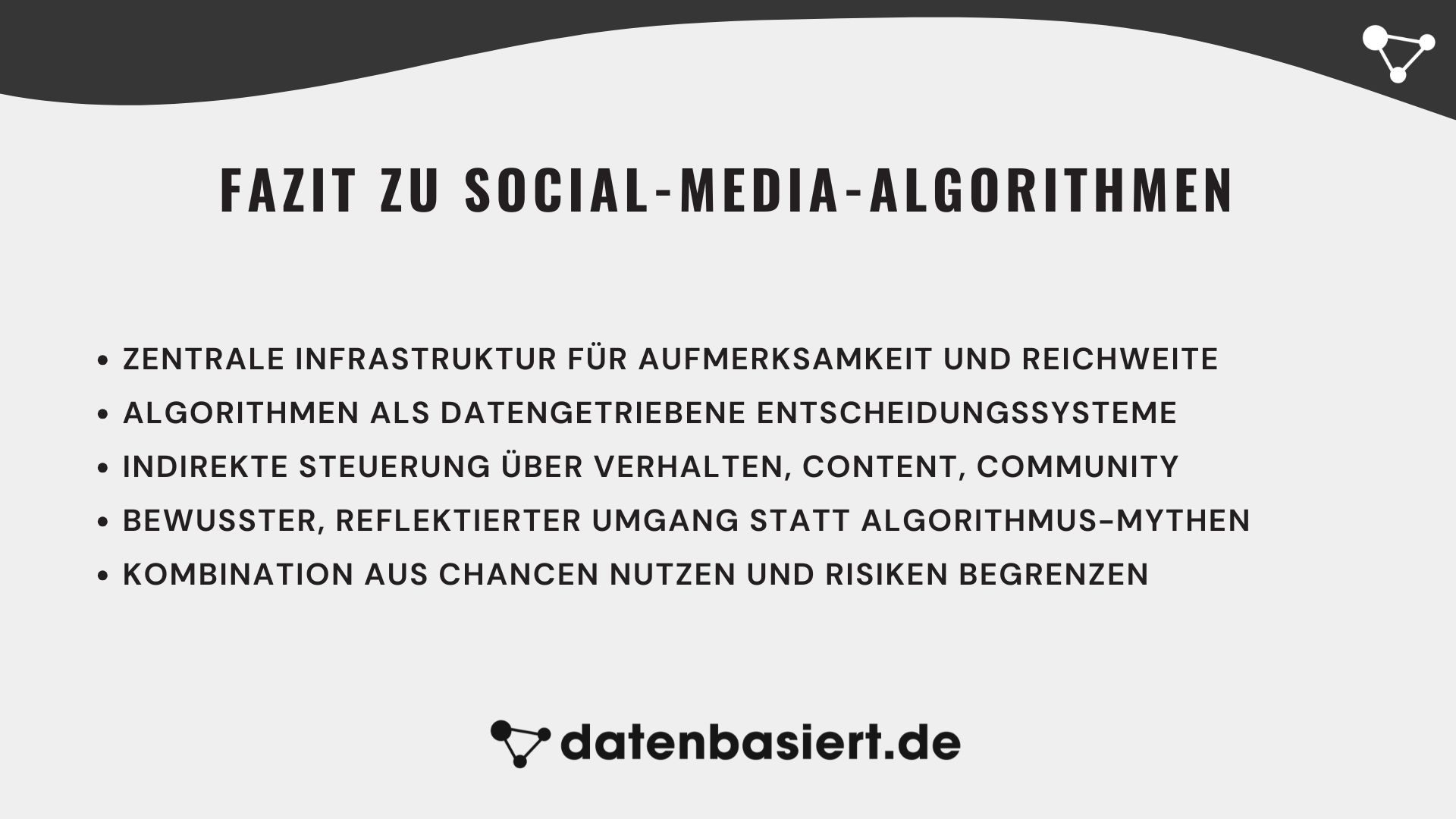 Fazit zu Social-Media-Algorithmen
