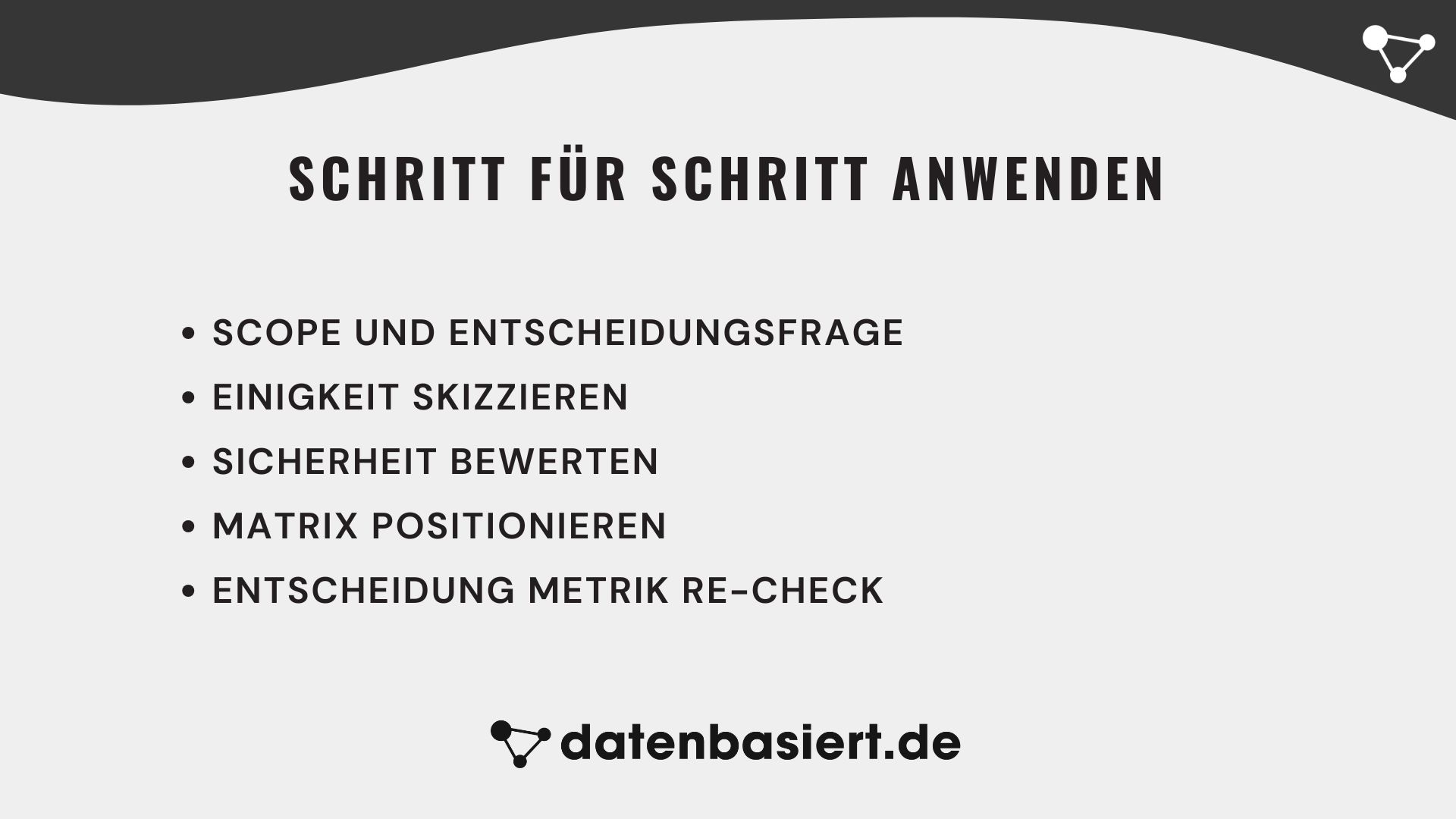 datenbasiert.de Stacey-Matrix Schritt für Schritt anwenden