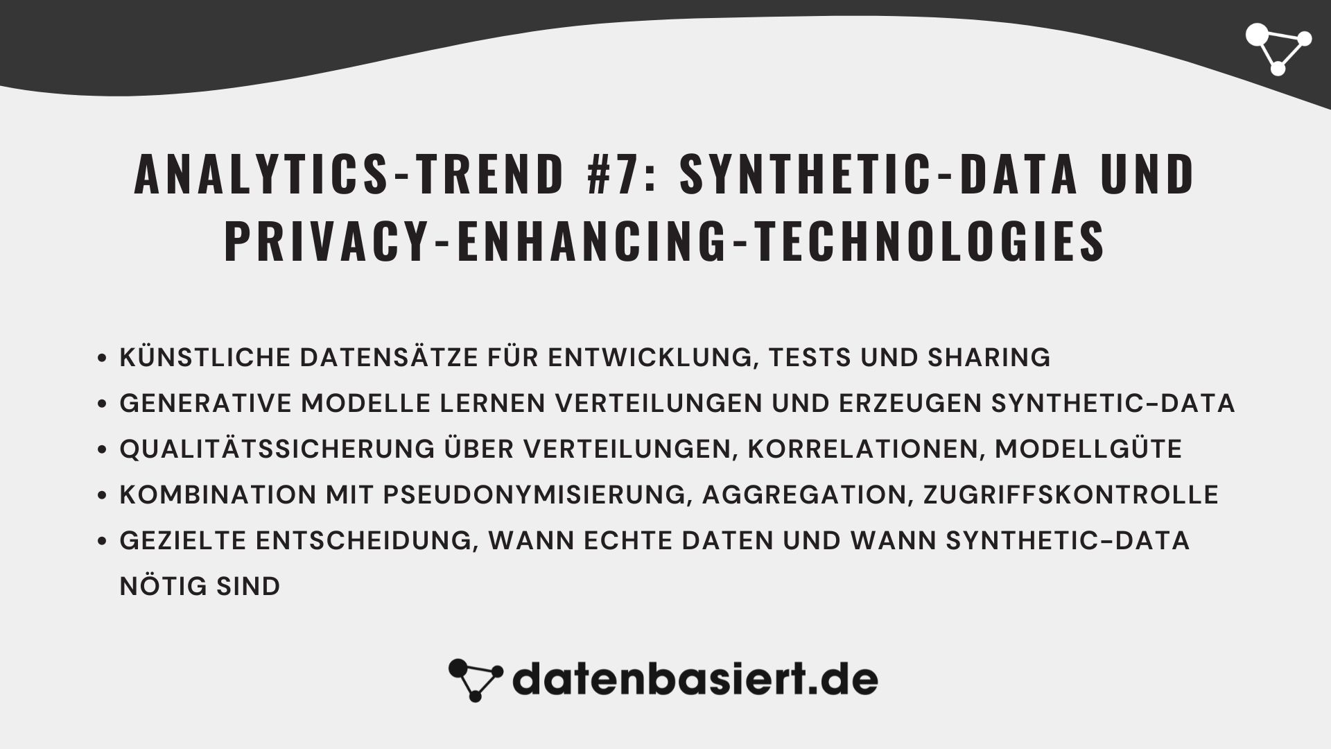 Analytics-Trend #7 Synthetic-Data und Privacy-Enhancing-Technologies