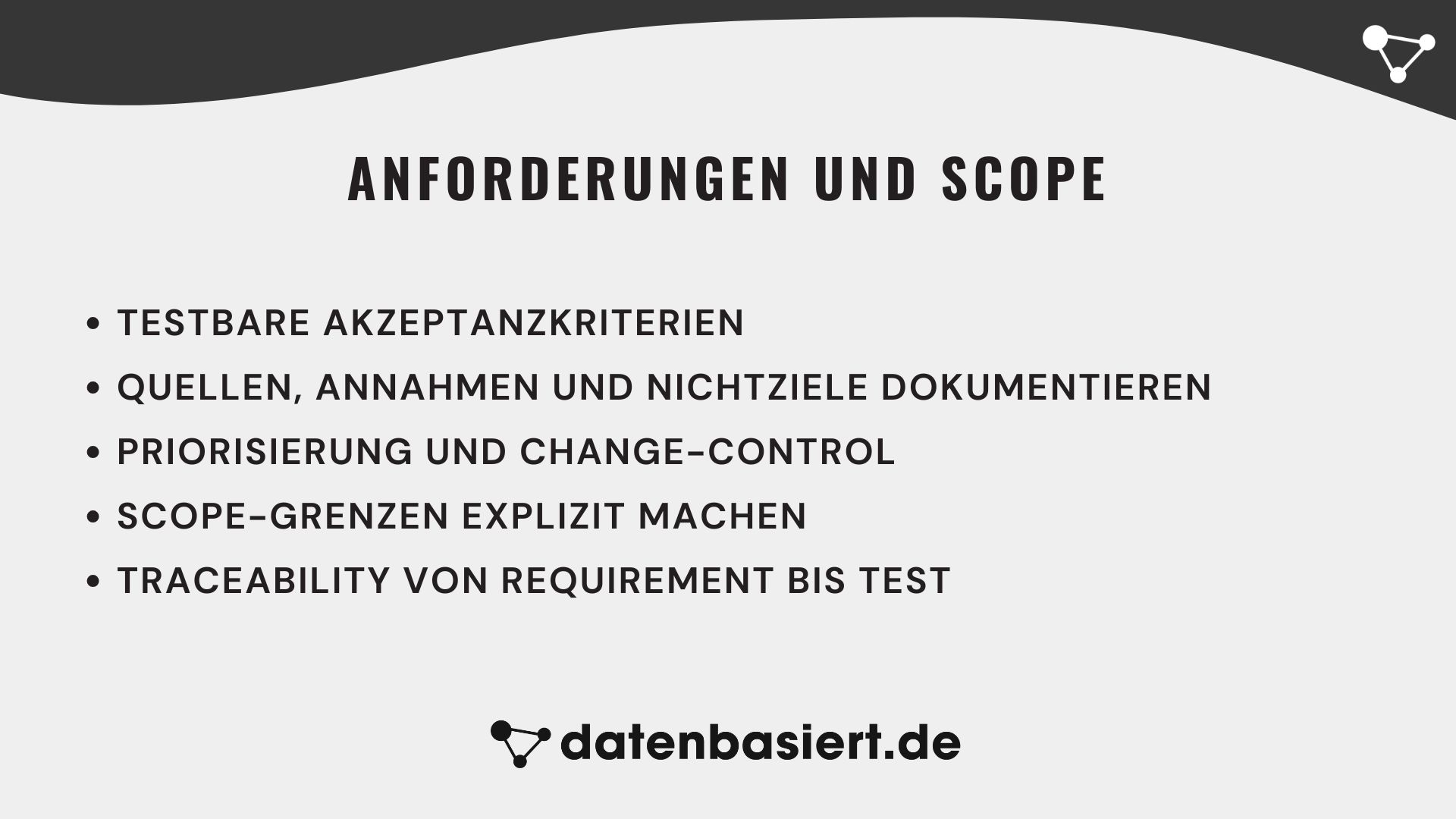 datenbasiert.de Anforderungen und Scope