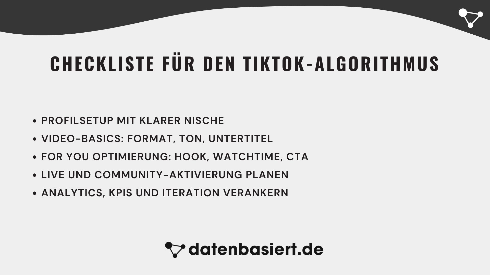 8 Checkliste fuer den TikTok Algorithmus