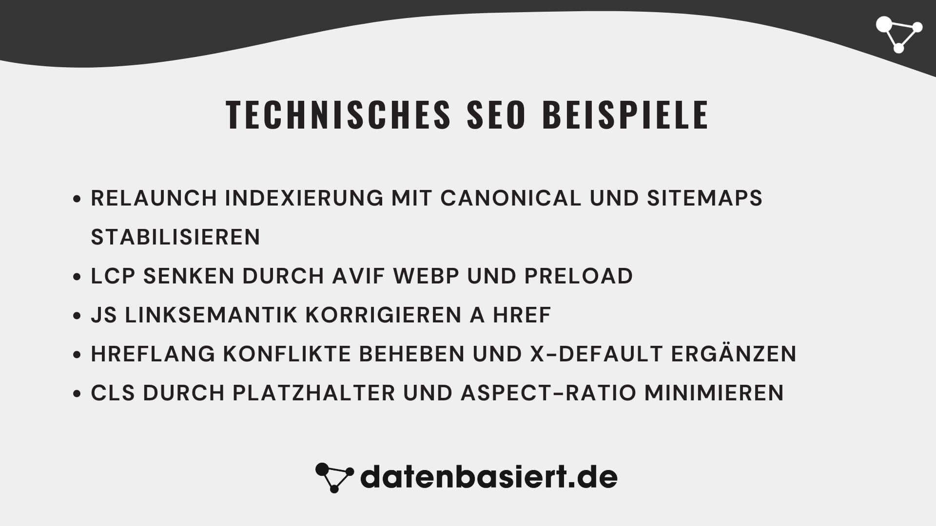 Technisches SEO Beispiele