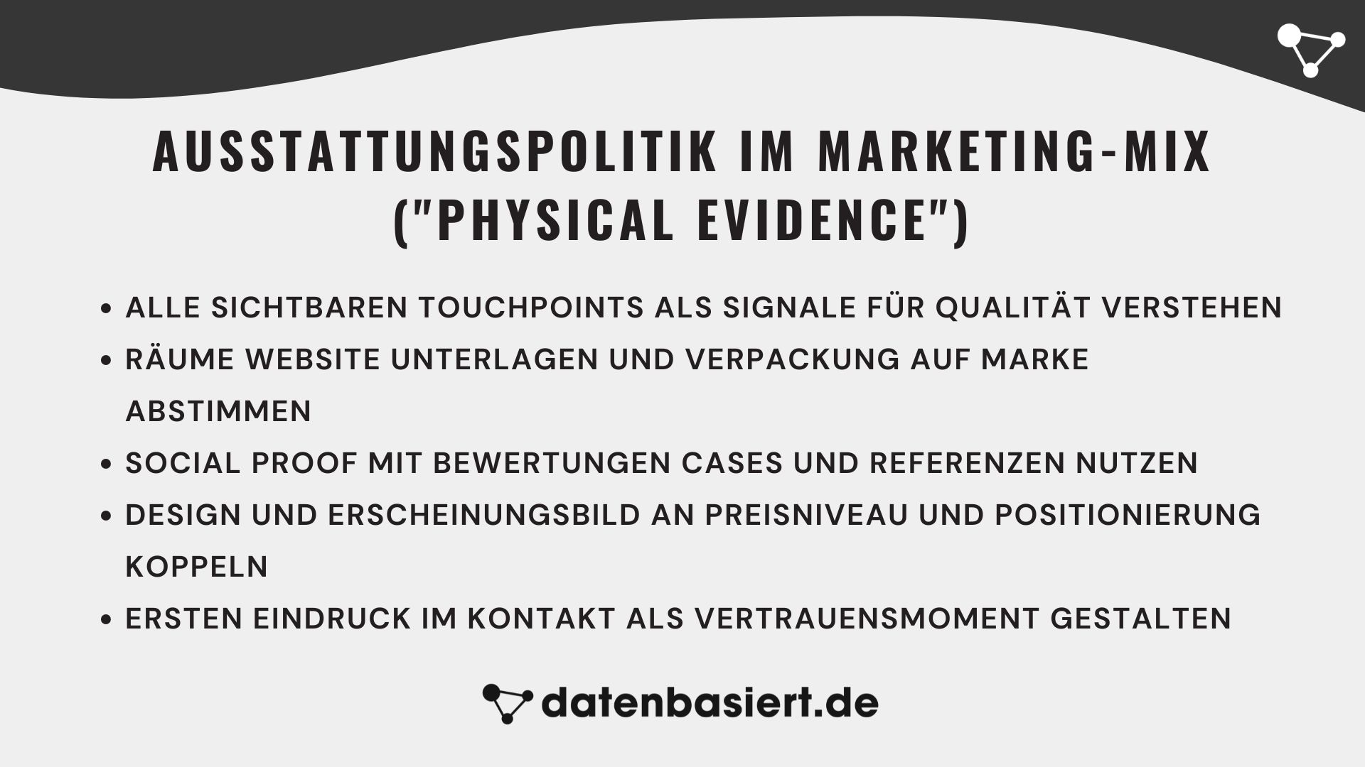 Ausstattungspolitik im Marketing-Mix (Physical Evidence)