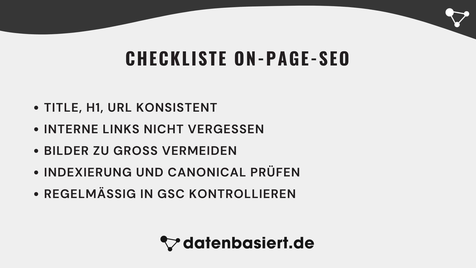 datenbasiert.de Checkliste On-Page-SEO