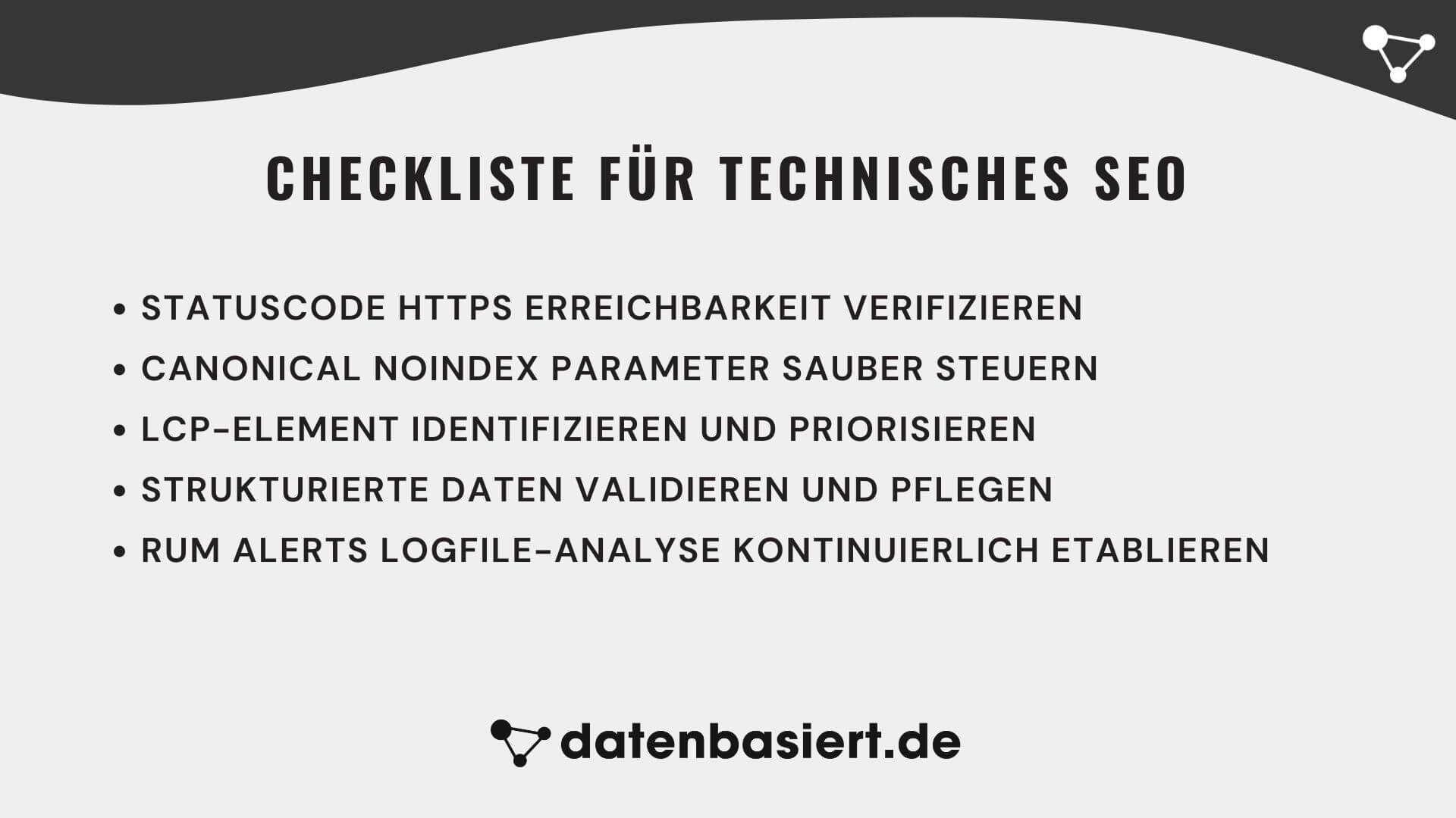 Checkliste für Technisches SEO