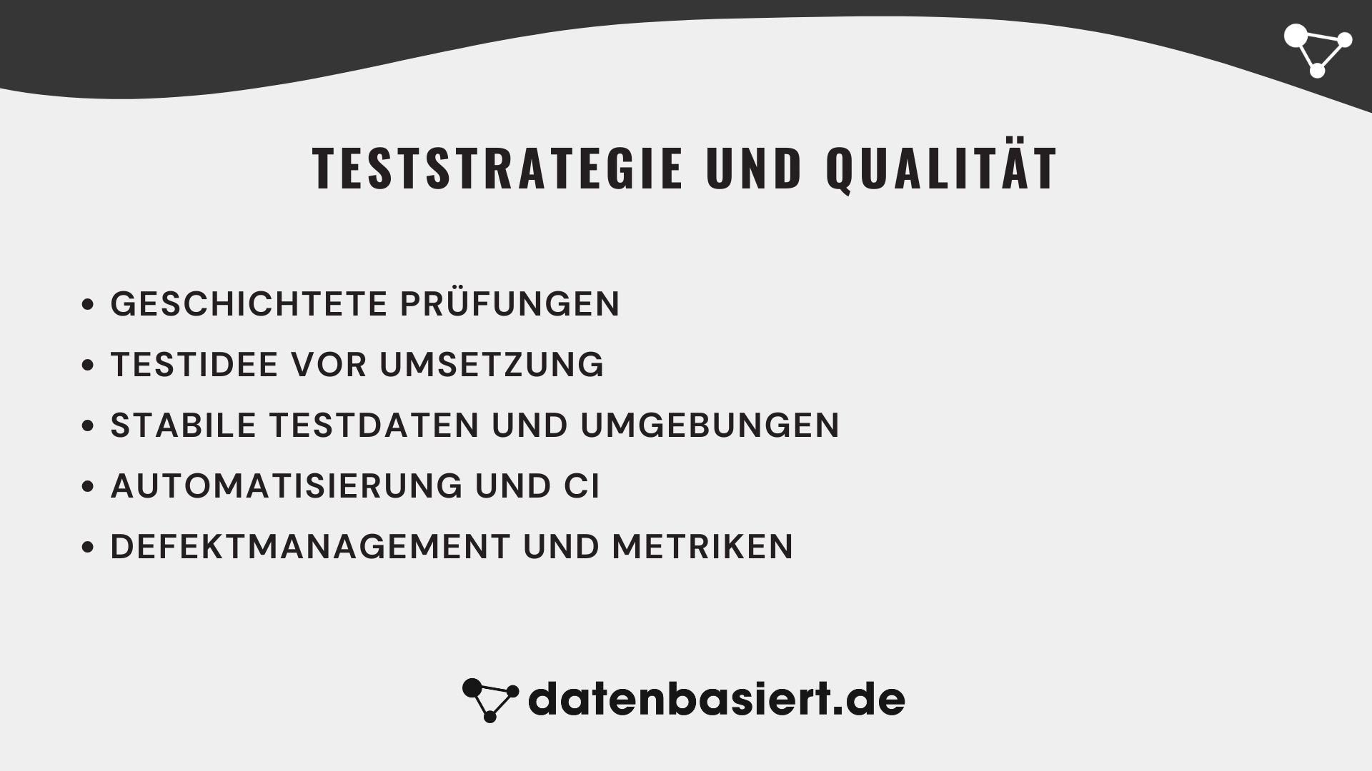 datenbasiert.de Teststrategie und Qualität
