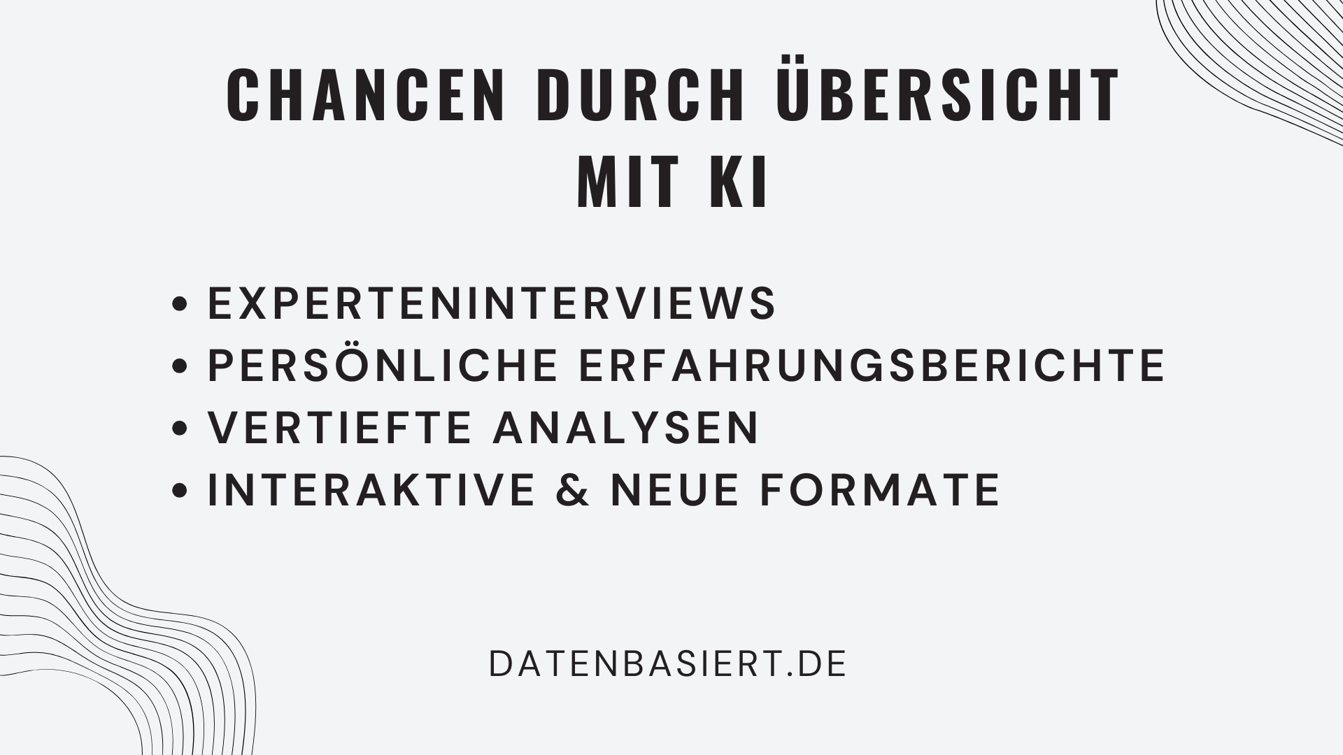 Chancen durch Übersicht mit KI
➔ Experteninhalte, starke Marken und Communities gewinnen neue Möglichkeiten zur Sichtbarkeit.