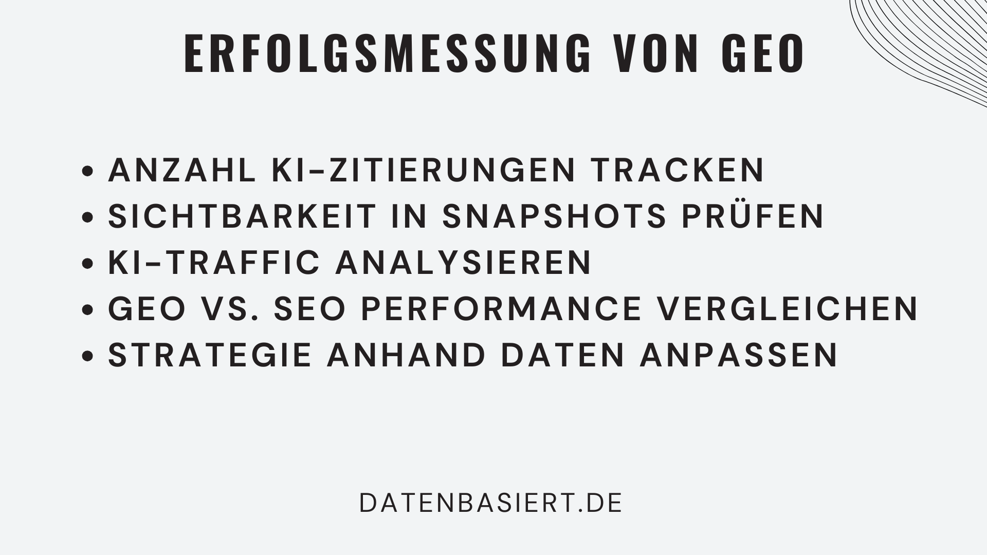 Messung des Erfolgs von Generative Engine Optimization (GEO)