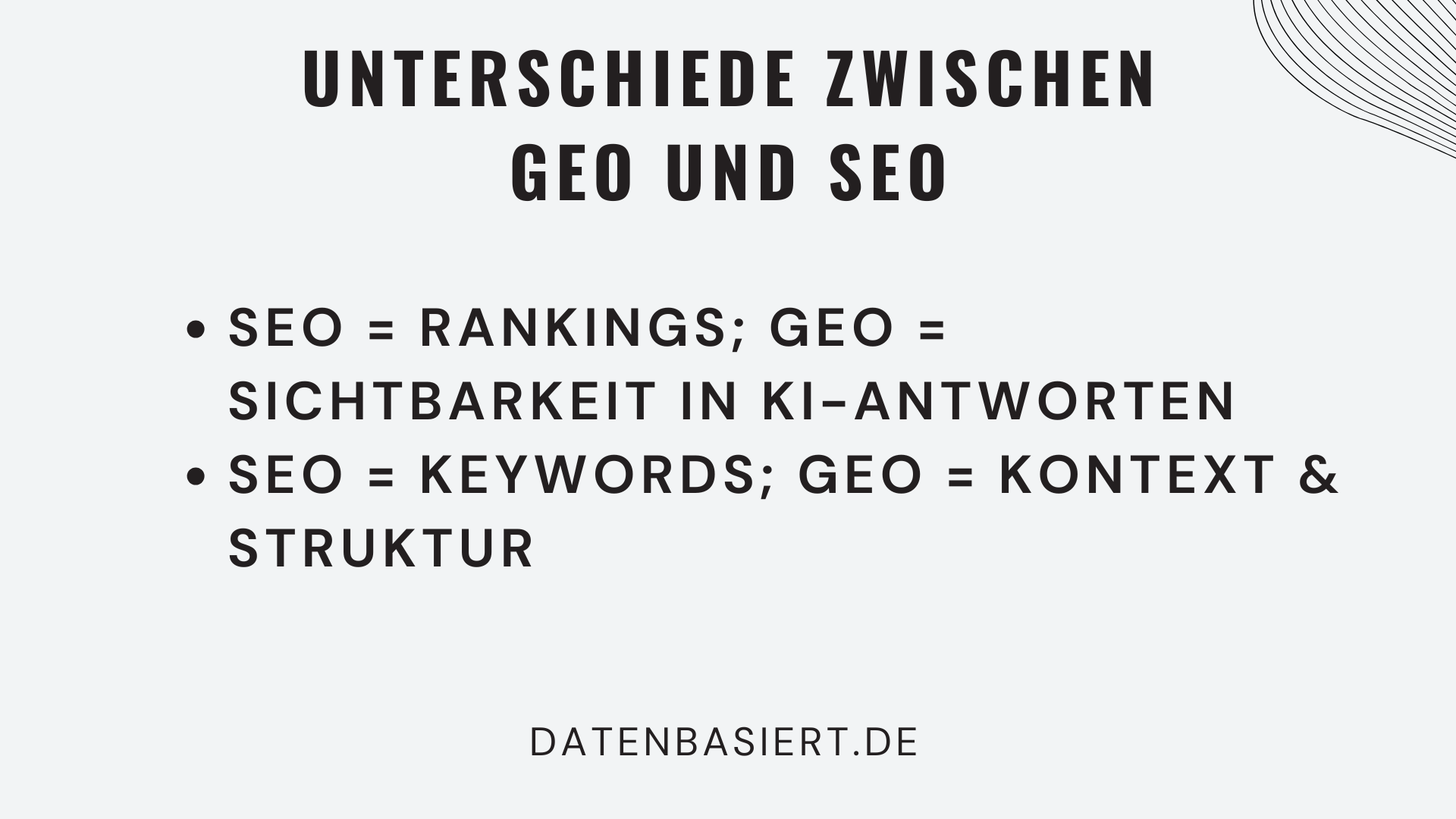 Unterschiede zwischen GEO und SEO
