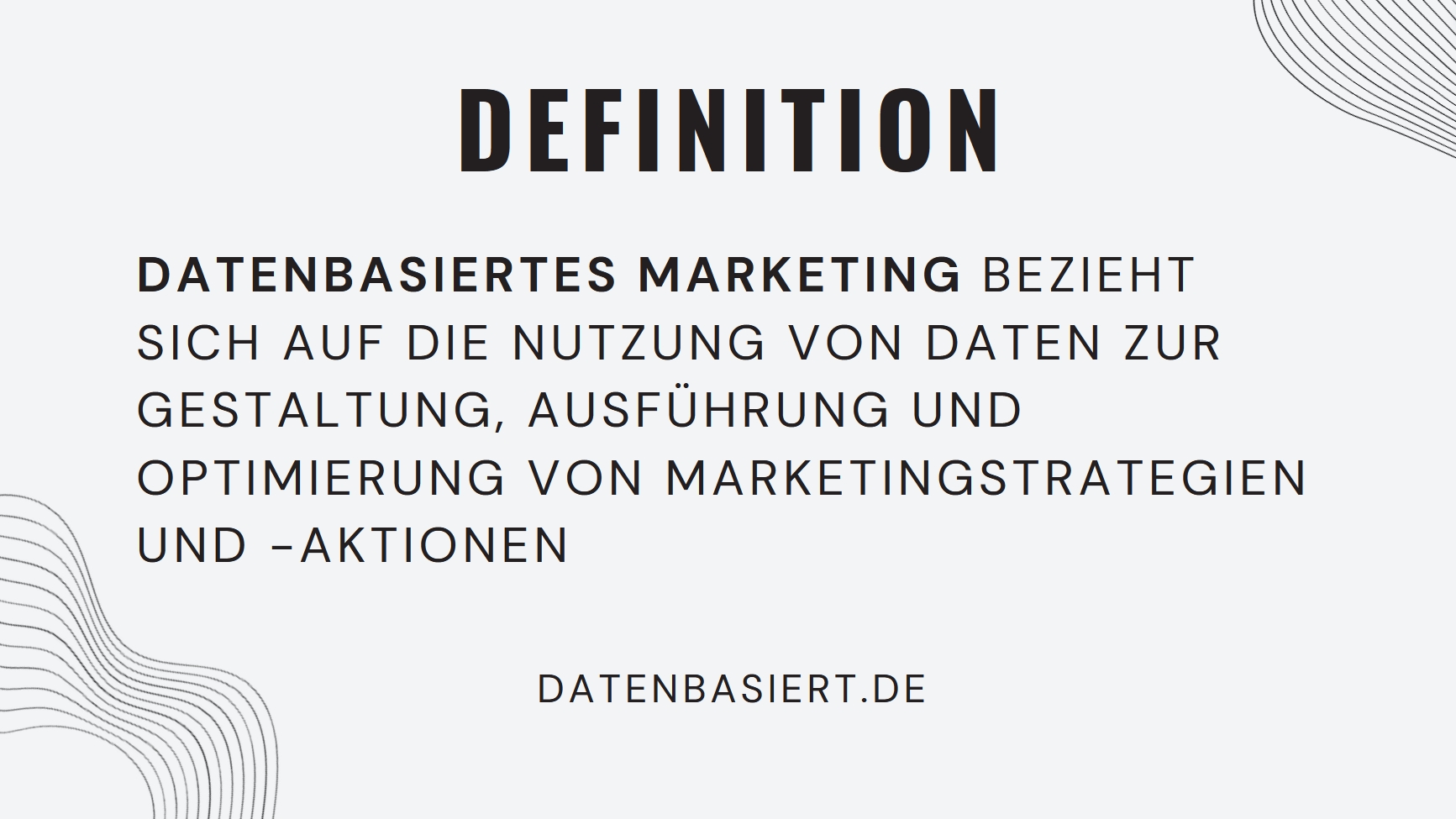 Definition datenbasiertes Marketing