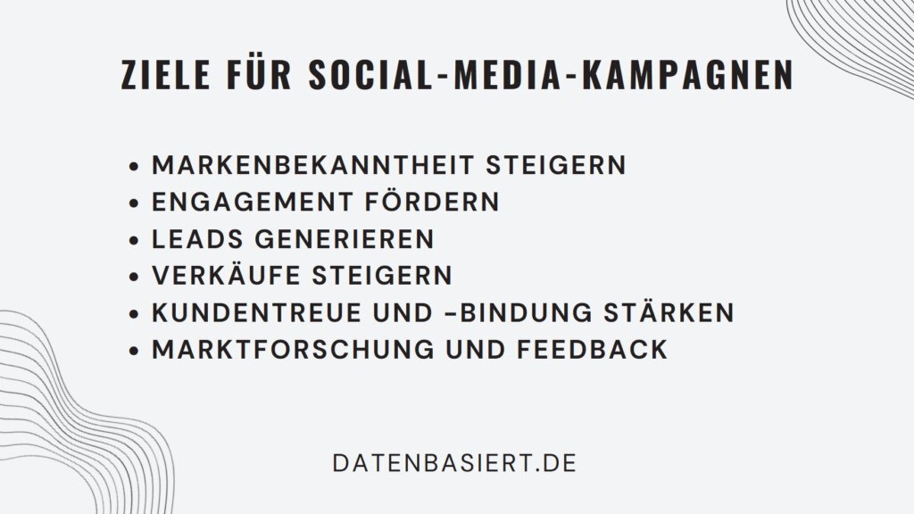 Ziele von Social-Media-Kampagnen